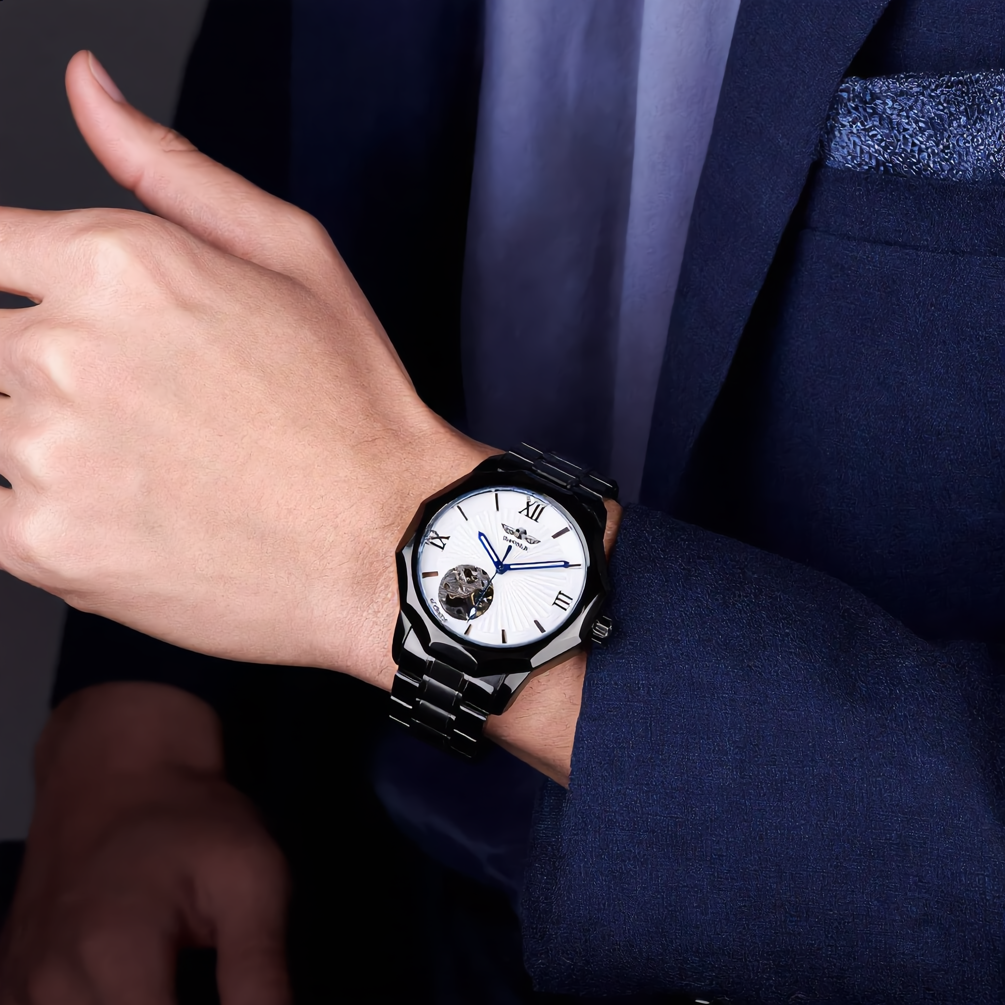 ANDALUS Men's Mechanical Watch — Luxury Business Sport Timepiece with Japanese Movement & Water Resistance