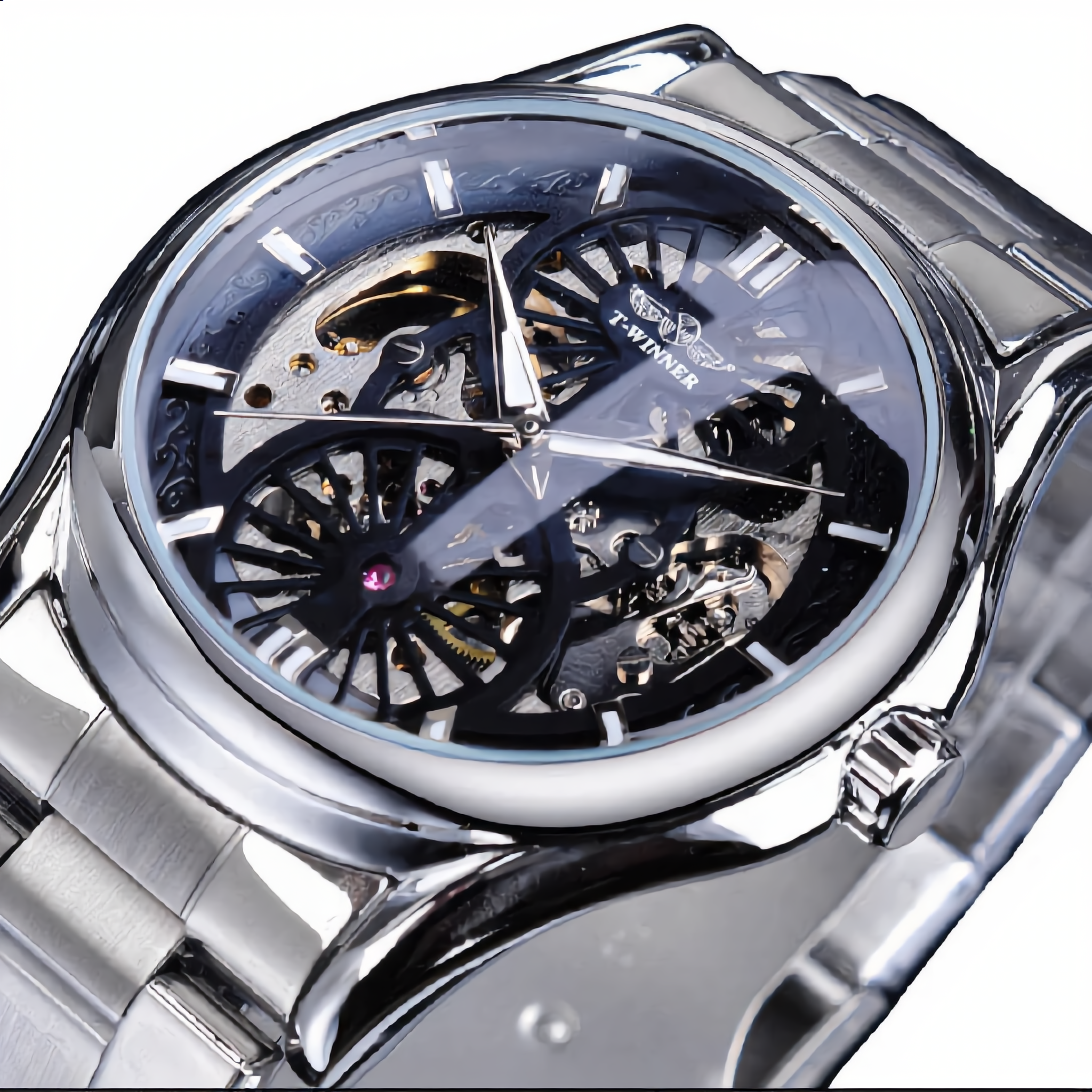 ANDALUS Luxury Skeleton Automatic Watch — Mechanical Timepiece for Men