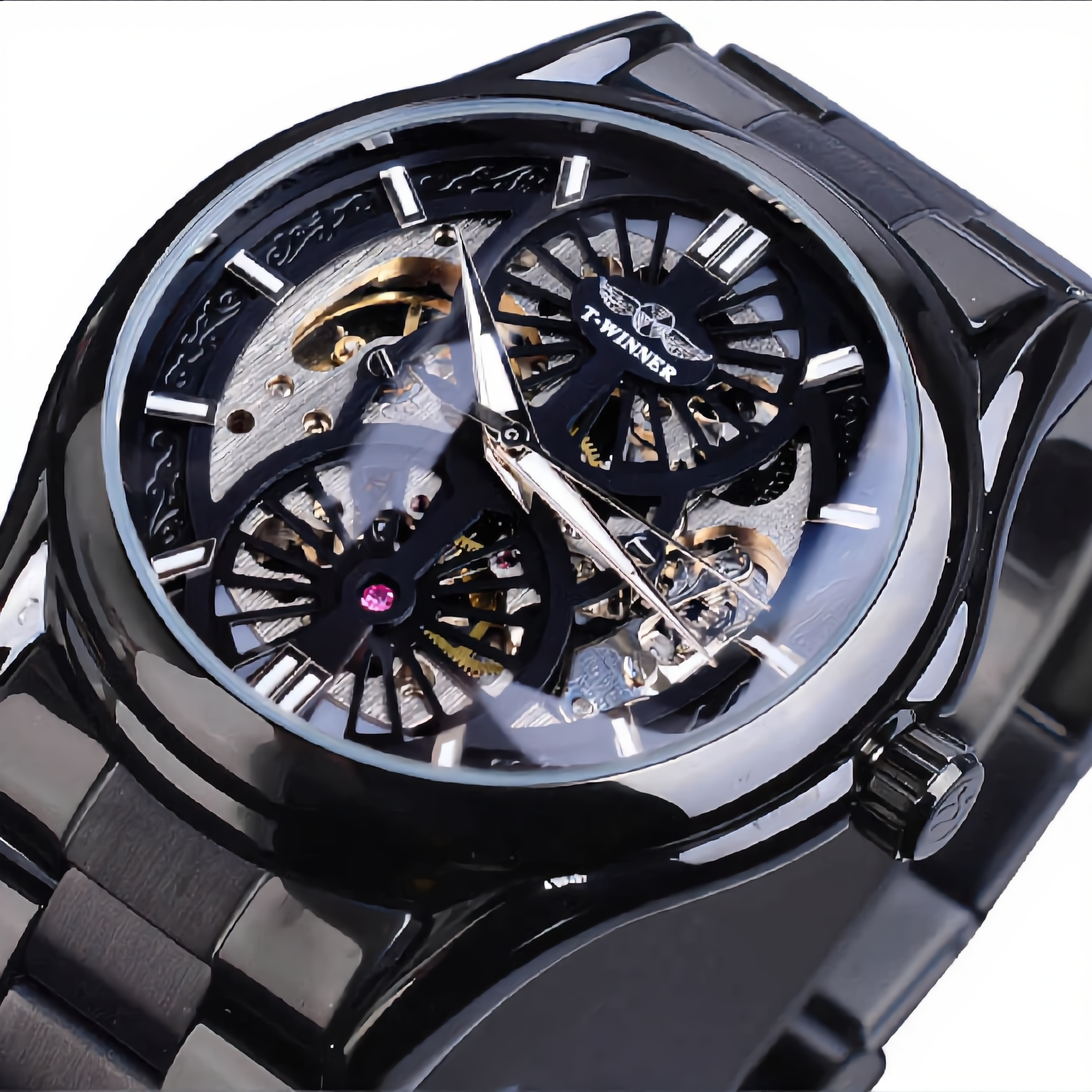 ANDALUS Luxury Skeleton Automatic Watch — Mechanical Timepiece for Men