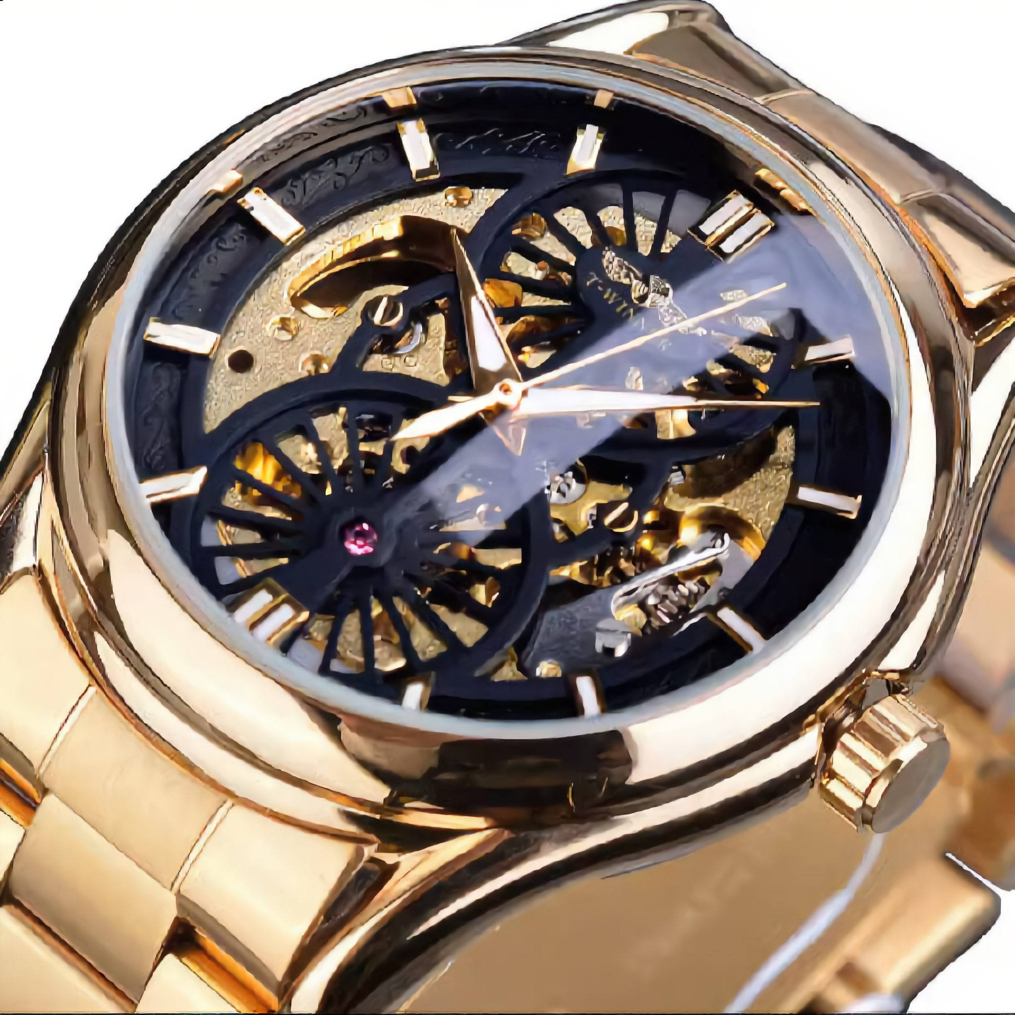ANDALUS Luxury Skeleton Automatic Watch — Mechanical Timepiece for Men