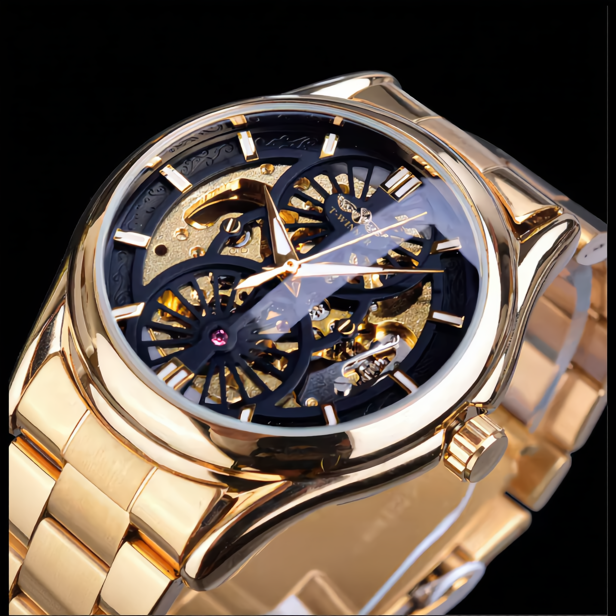 ANDALUS Luxury Skeleton Automatic Watch — Mechanical Timepiece for Men