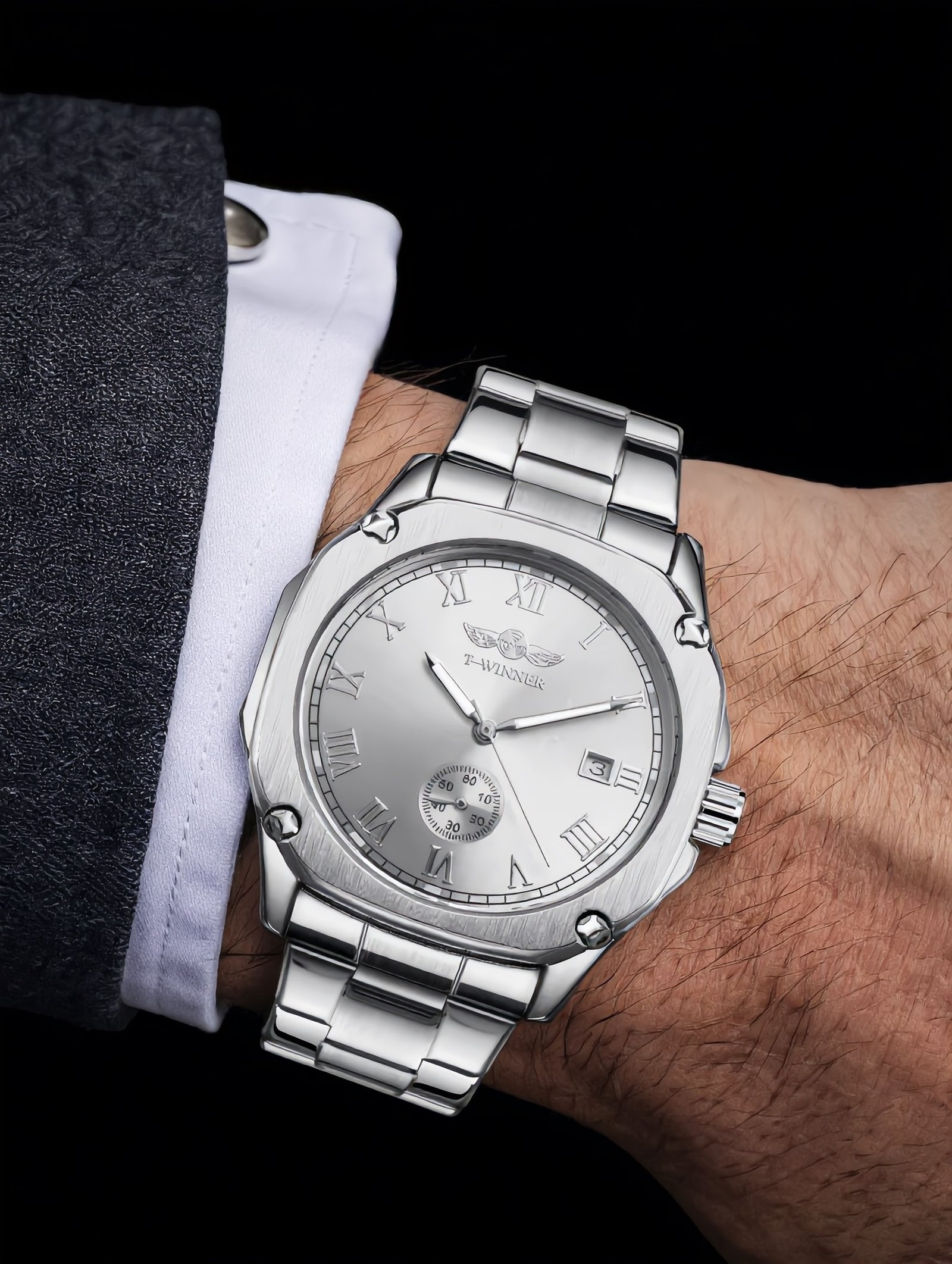 ANDALUS Men's Mechanical Watch — Luxury Business Sport Timepiece with Japanese Movement & Water Resistance