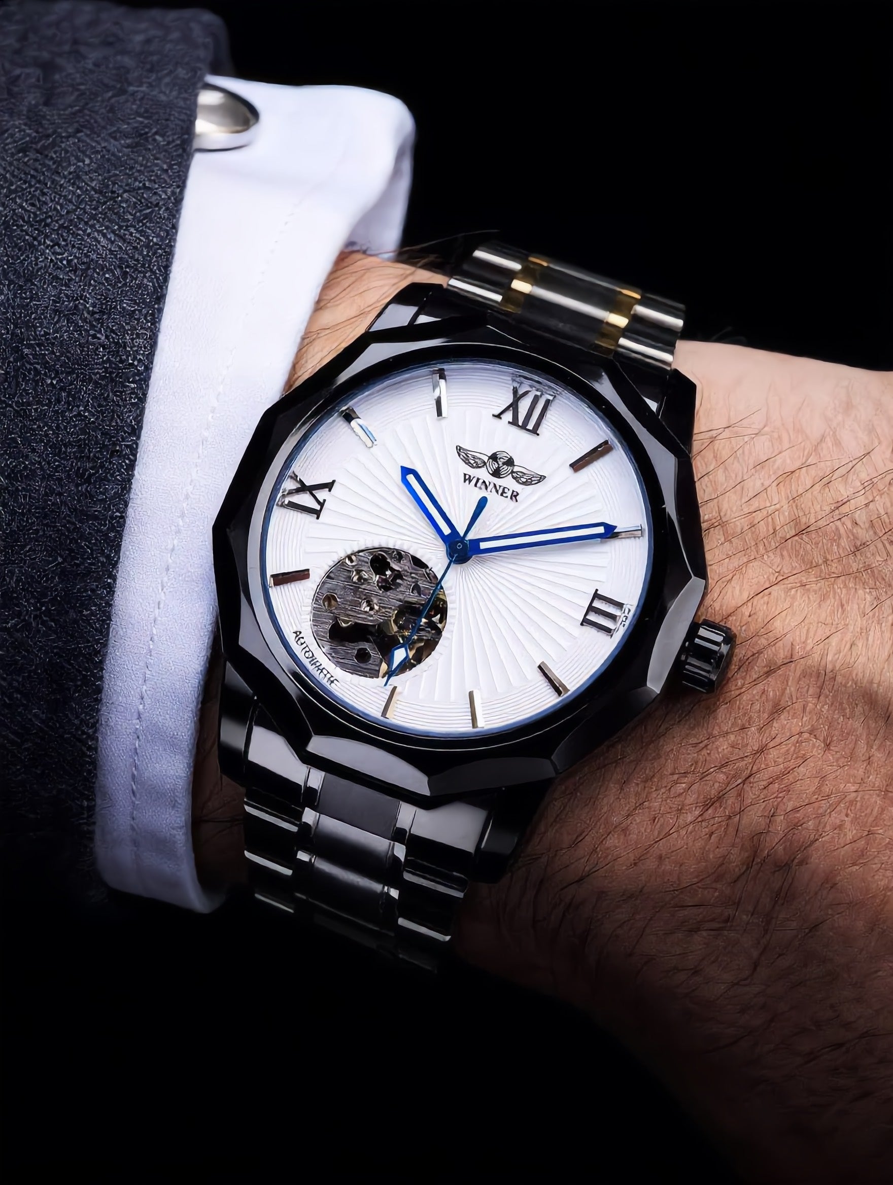 ANDALUS Men's Mechanical Watch — Luxury Business Sport Timepiece with Japanese Movement & Water Resistance